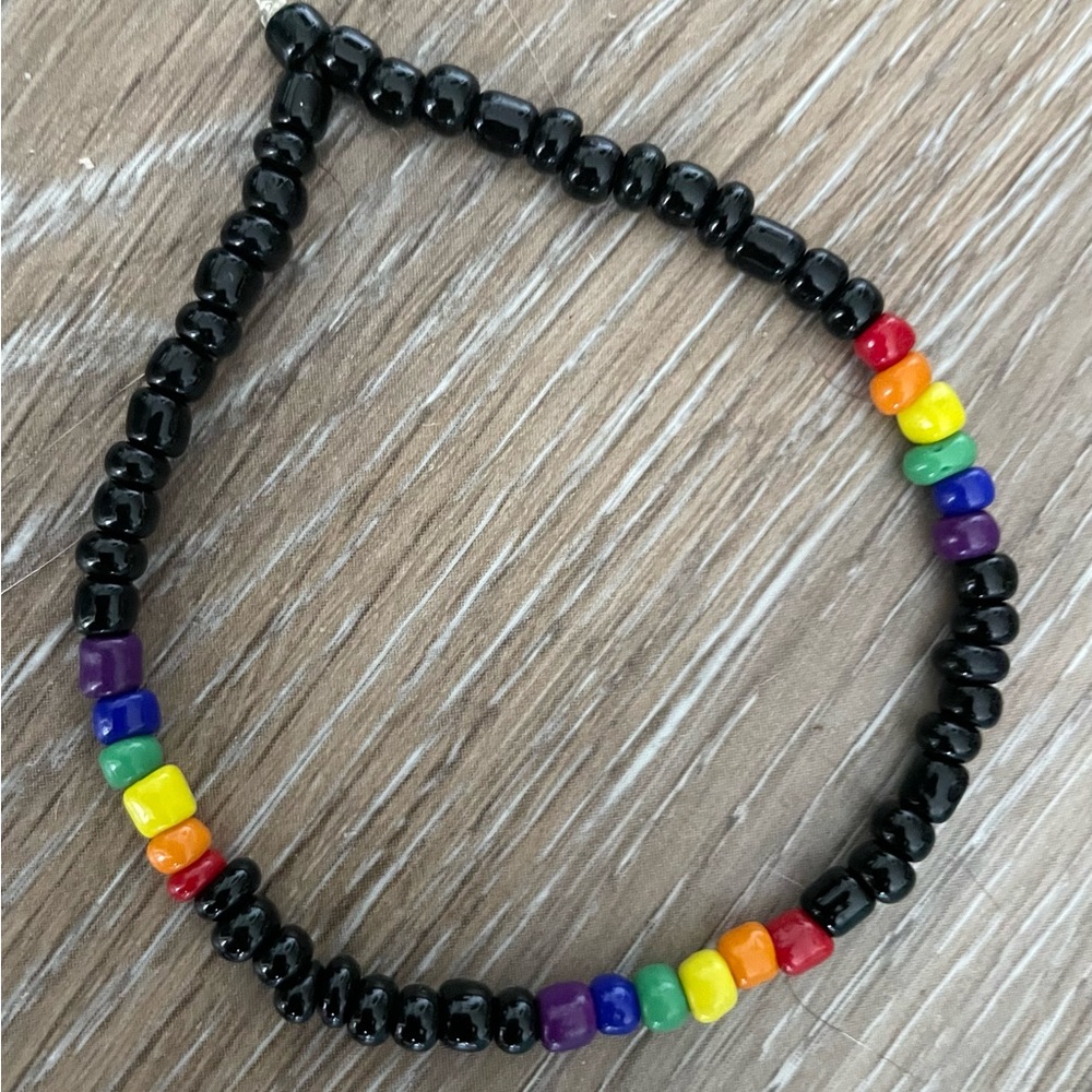 OHM-Made by Lo Rainbow PRIDE Beaded Bracelet